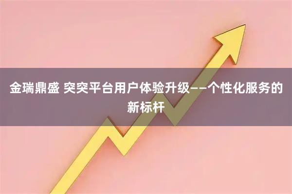 金瑞鼎盛 突突平台用户体验升级——个性化服务的新标杆
